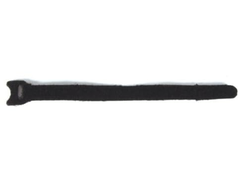 Perel Klettverschluss-Kabelbinder 12,5 x 300 mm, Schwarz, UV-beständig, 10 Stück von Perel