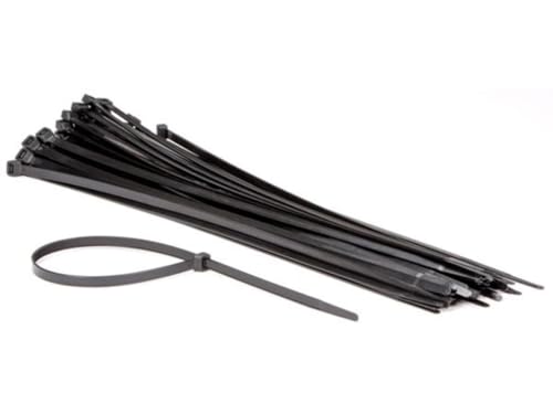 Perel Set Nylon-Kabelbinder 8,8x500 mm - Schwarz, UV-beständig, 50 Stück von Perel