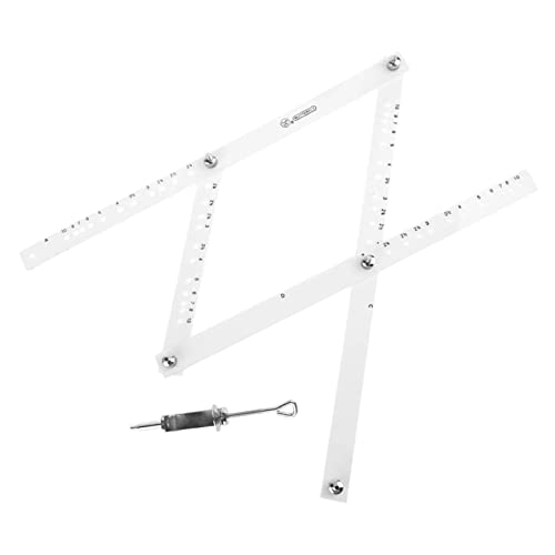 perfeclan 34cm Pantograph Künstler Zeichenwerkzeug Langlebig Klappvergrößerer 10-fach Maßstab Lineal Tischler Metrische Skala Karte Bilder Projekt Briefpapier von Perfeclan