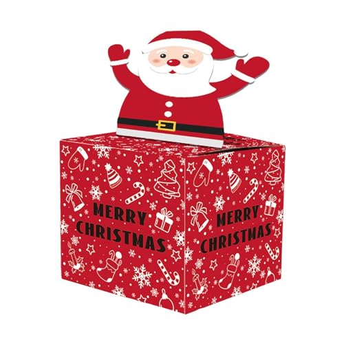 perfeclan Geschenk-Ausziehbox, Weihnachts-Spardose für Geschenke mit transparenten Beuteln, Weihnachts-Auszieh-Spardose für Eltern, Liebhaber, Mutter, Papa, Weihnachtsmann von Perfeclan