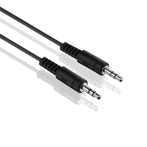 0,25m Klinkenkabel 3,5mm | AUX Kabel | Audio Stereo Klinkenkabel mit 3,5mm Klinkenstecker | Verbindungskabel für Kopfhörer Smartphones Tablet Handy PC KFZ HiFi | Schwarz von PerfectHD