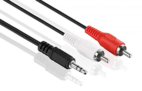 0,5m Cinch Klinkenkabel | Stereo Audiokabel | Y Kabel | 2X Cinch Stecker auf 3,5mm Klinkenstecker | Chinch RCA Kabel Anschlusskabel Cinchkabel Verbindungskabel von PerfectHD