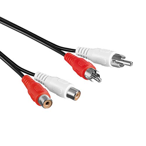 10m Cinch Verlängerungskabel | Stereo Audiokabel | 2X Cinch-Stecker auf 2X Cinch-Buchse | Chinch RCA Kabel Anschlusskabel Cinchkabel Verlängerung Kupplung von PerfectHD