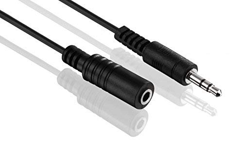 20m Klinkenkabel Verlängerung 3,5mm | AUX Kabel | Audio Stereo Klinkenkabel | 3,5mm Stecker auf 3,5mm Buchse | Verlängerungskabel für Kopfhörer Smartphones Tablet Handy PC KFZ HiFi | Schwarz von PerfectHD