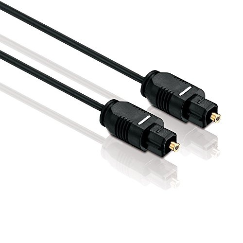 PerfectHD Toslink Kabel | 2,2 mm | Optisches Digital-Audiokabel | 2X Toslink Stecker | SPDIF | LWL Digitales Lichtwellenleiter Kabel | 2,2 mm Durchmesser | Schwarz | Länge 20 Meter von PerfectHD