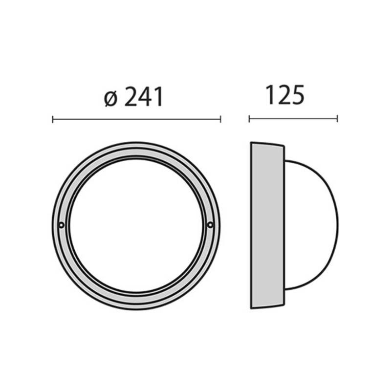 LED-Wandleuchte Eko+26 LED, 3.000K, weiß von Performance in Lighting