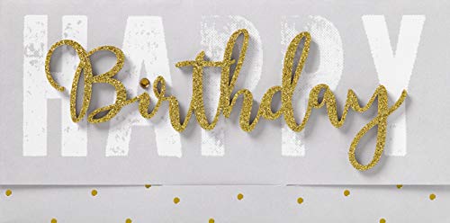 Perleberg Geburtstagskarte Lettering Surprise Happy Birthday 11 x 22 cm von Perleberg