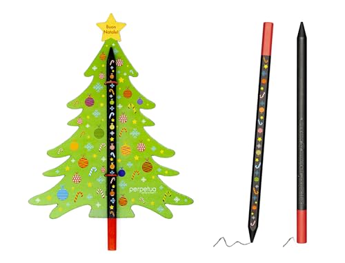 Perpetua - Umweltfreundlicher Bleistift Weihnachtsbaum - Nahezu unendlicher Bleistift mit Radiergummi mit einzigartigem Design Hergestellt in Zantech für professionelles und künstlerisches Schreiben, von Perpetua