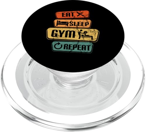 Eat Sleep Gym Repeat Proud Lustiger Personal Trainer PopSockets PopGrip für MagSafe von Personal Trainer Fitness Instructor Workout