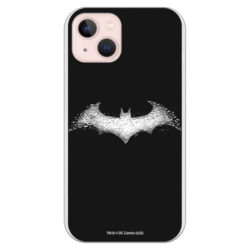 Personalaizer Flexible Schutzhülle für iPhone 15, Batman-Logo, Weiß von Personalaizer