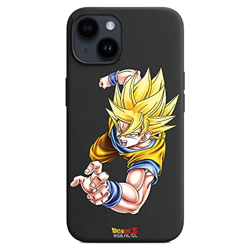 Personalaizer Originalhülle, kompatibel mit iPhone 14, Schwarz, mit Motiv Dragon Ball Z Goku SS1 Special von Personalaizer