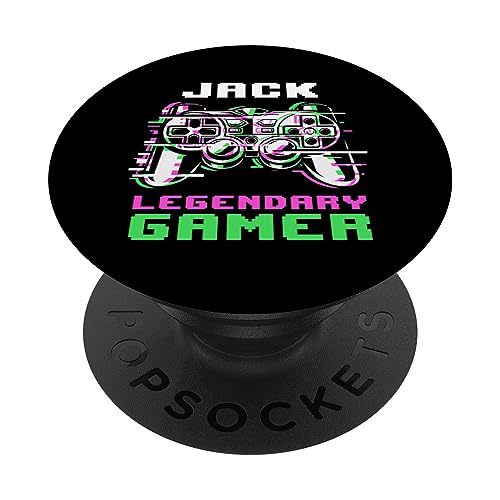 Jack - Legendary Gamer - Personalisiert PopSockets mit austauschbarem PopGrip von Personalisierte Gaming Geschenke Und Gamer Sprüche