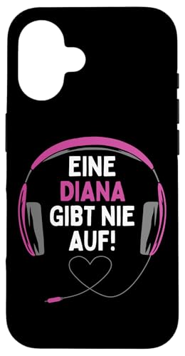 Hülle für iPhone 16 Gaming Kopfhörer "Eine Diana Gibt Nie Auf" Personalisiertes von Personalisierte Geschenke Diana