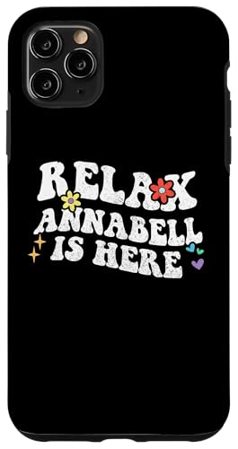 Hülle für iPhone 11 Pro Max Retro Groovy Relax ANNABELL Is Here Lustiger Muttertagsname von Personalized First Name outfit For Women