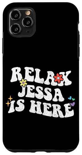 Hülle für iPhone 11 Pro Max Retro Groovy Relax Jesus Is Here Lustiger Muttertagsname von Personalized First Name outfit For Women