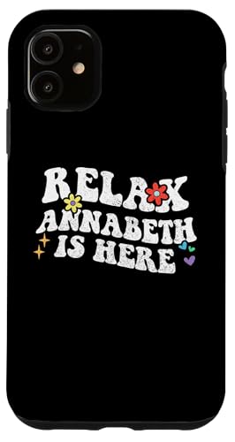 Hülle für iPhone 11 Retro Groovy Relax ANNABETH Is Here Lustiger Muttertagsname von Personalized First Name outfit For Women