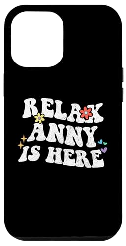 Hülle für iPhone 12 Pro Max Retro Groovy Relax ANNY Is Here Lustiger Muttertagsname von Personalized First Name outfit For Women