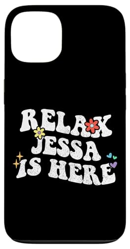 Hülle für iPhone 13 Retro Groovy Relax Jesus Is Here Lustiger Muttertagsname von Personalized First Name outfit For Women