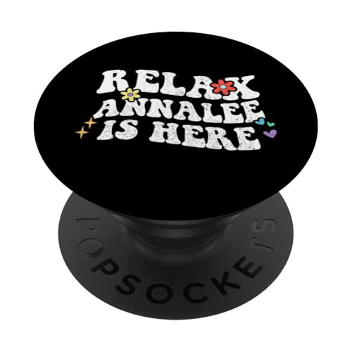 Retro Groovy Relax ANNALEE Is Here Lustiger Muttertagsname PopSockets Klebender PopGrip von Personalized First Name outfit For Women