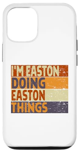 Hülle für iPhone 12/12 Pro Retro I'm Easton Doing Easton Things Lustiger Geburtstags-Witz von Personalized Name Fathers Day outfit For Men