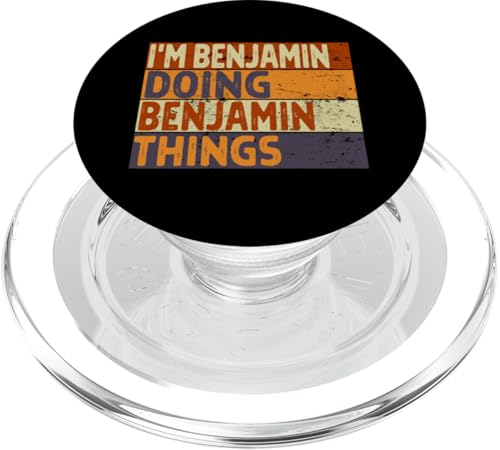 Retro I'm Benjamin Doing Benjamin Things Lustiger Geburtstags-Witz PopSockets PopGrip für MagSafe von Personalized Name Fathers Day outfit For Men