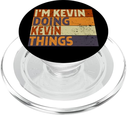 Retro I'm Kevin Doing Kevin Things Lustiger Geburtstags-Witz PopSockets PopGrip für MagSafe von Personalized Name Fathers Day outfit For Men