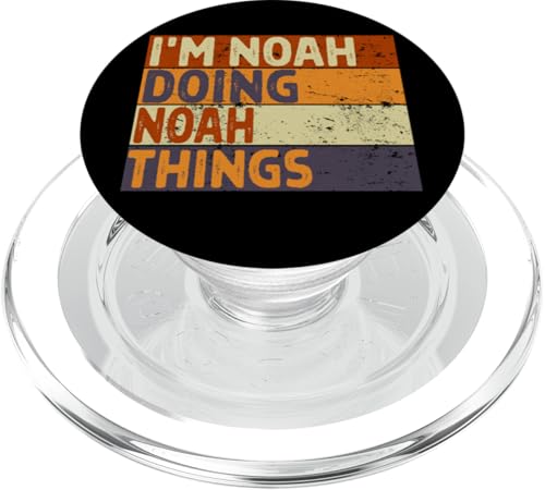 Retro I'm NOAH Doing NOAH Things Lustiger Geburtstags-Witz PopSockets PopGrip für MagSafe von Personalized Name Fathers Day outfit For Men