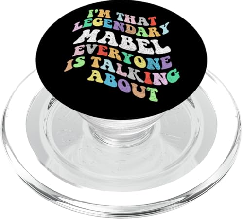 Retro Groovy Mabel Persönlicher Vorname Lustig Muttertag PopSockets PopGrip für MagSafe von Personalized Name Mother's Day outfit For Women