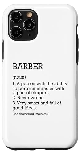 Friseur Job Definition Personalisiert Lustig Barber Hülle für iPhone 11 Pro von Personalized Tees For Barber Job Definition