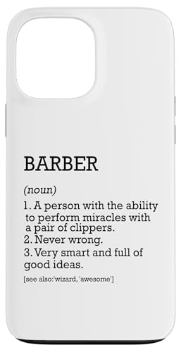 Friseur Job Definition Personalisiert Lustig Barber Hülle für iPhone 13 Pro Max von Personalized Tees For Barber Job Definition