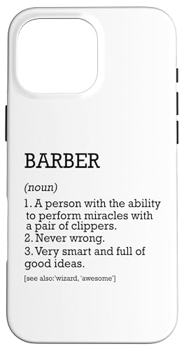 Friseur Job Definition Personalisiert Lustig Barber Hülle für iPhone 16 Pro Max von Personalized Tees For Barber Job Definition