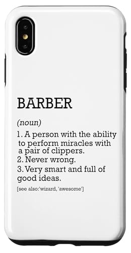 Friseur Job Definition Personalisiert Lustig Barber Hülle für iPhone XS Max von Personalized Tees For Barber Job Definition