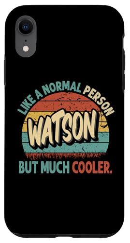 Hülle für iPhone XR WATSON Wie eine normale Person, aber viel cooler Vintage von Personalized Vintage Apparel.