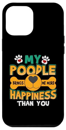 Hülle für iPhone 12 Pro Max Pudelliebhaber bringt mehr Glück als Pudel von Pet Animal Lover Gifts Apparel by Kanig Designs