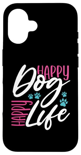 Hülle für iPhone 16 Hundeliebhaber Humor Happy Dog Happy Home Dog von Pet Animal Lover Gifts Apparel by Kanig Designs