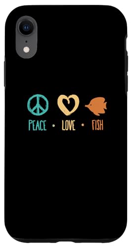 Hülle für iPhone XR Peace Love Fisch-Haustier, Retro-Fischliebhaber von Pet Lover And Pet Enthusiast Apparel