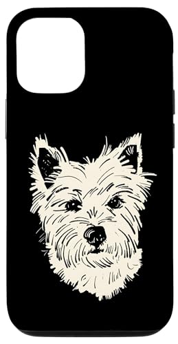 Hülle für iPhone 13 West Highland White Terrier Hund, handgezeichnete, bunte Hundekunst von Pet Portrait and Pet Memorial Gifts