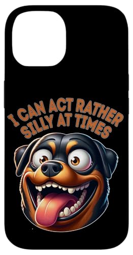 Hülle für iPhone 14 Silly Pet Lustiges Cartoon-Zitat Humor für Rottweiler-Liebhaber von Pet Quotes - Funny Animal Lover and Pet Owner