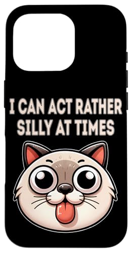 Hülle für iPhone 16 Pro Silly Pet Face Lustiges Cartoon-Zitat Humor für Katzenliebhaber von Pet Quotes - Funny Animal Lover and Pet Owner