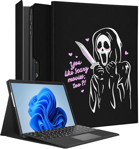 Petonist Schutzhülle für Microsoft Surface Pro 9, niedliches Design, Totenkopf-Motiv, für Surface Pro 9, Herzschädel von Petonist