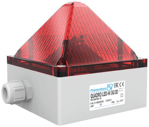 Pfannenberg Blitzleuchte LED QUADRO LED-HI-3G/3D HV RD 21108645009 Rot Blitzlicht 230 V/AC von Pfannenberg