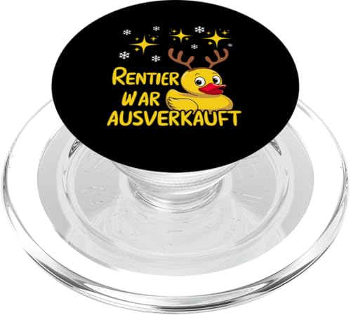 Gummiente Rentier Weihnachten Geschenk Lustig PopSockets PopGrip für MagSafe von Pfotenschatz