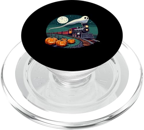 Halloween Lokomotive Eisenbahn Geist Kürbis Lustig PopSockets PopGrip für MagSafe von Pfotenschatz