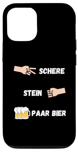 Hülle für iPhone 12/12 Pro Schere Stein Paar Bier Karneval Party Alaaf Lustig von Pfotenschatz