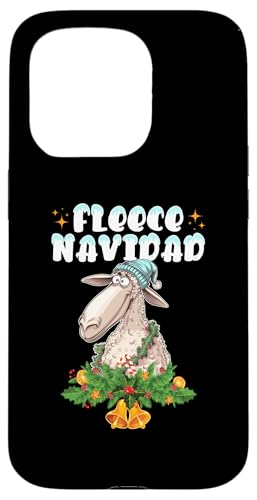 Hülle für iPhone 15 Pro Fleece Navidad Feliz Navidad Weihnachten Schaf Lustig von Pfotenschatz