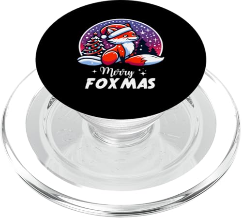 Merry Foxmas wünscht der niedliche Fuchs zu Weihnachten PopSockets PopGrip für MagSafe von Pfotenschatz