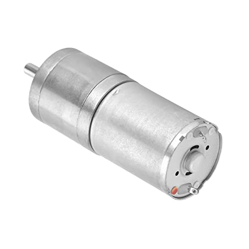 DC-Motor, Metallgetriebemotor, 1 Stück, Motor mit Niedriger Geschwindigkeit, 25GA-370 für Elektronisches Schloss, 25 Mm, DC 12 V, 500 U/min (12V 500RPM) von Phefop