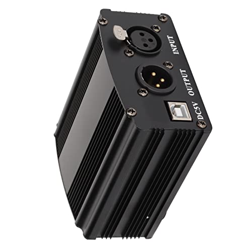 Professioneller 48 -V -Phantom -Stromversorgung 1 Kanal MIC NEM NETZTEM für Kondensatormikrofone, Universal XLR 3 -Pin -Kabel, Aluminiumlegierungmaterial Professioneller 48 -V -Phantom -Stromversorgung 1 Kanal MIC NEM NETZTEM für Kondensatormikrofone, Universal XLR 3 -Pin -Kabel, Aluminiumlegierungmaterial von Phefop