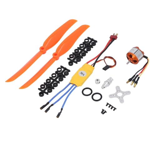 RC-Flugzeugmotor-Kit, A2212 1400KV Bürstenloser Ausgangsmotor 30A ESC 8060 Propeller und Schraubensatz für Hobbyisten und Enthusiasten von Phefop