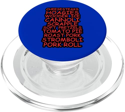 Philly Favorite Foods Philadelphia Cheesesteaks Wooder Ice PopSockets PopGrip für MagSafe von Philadelphia Cheesesteaks at VintagePhilly Designs